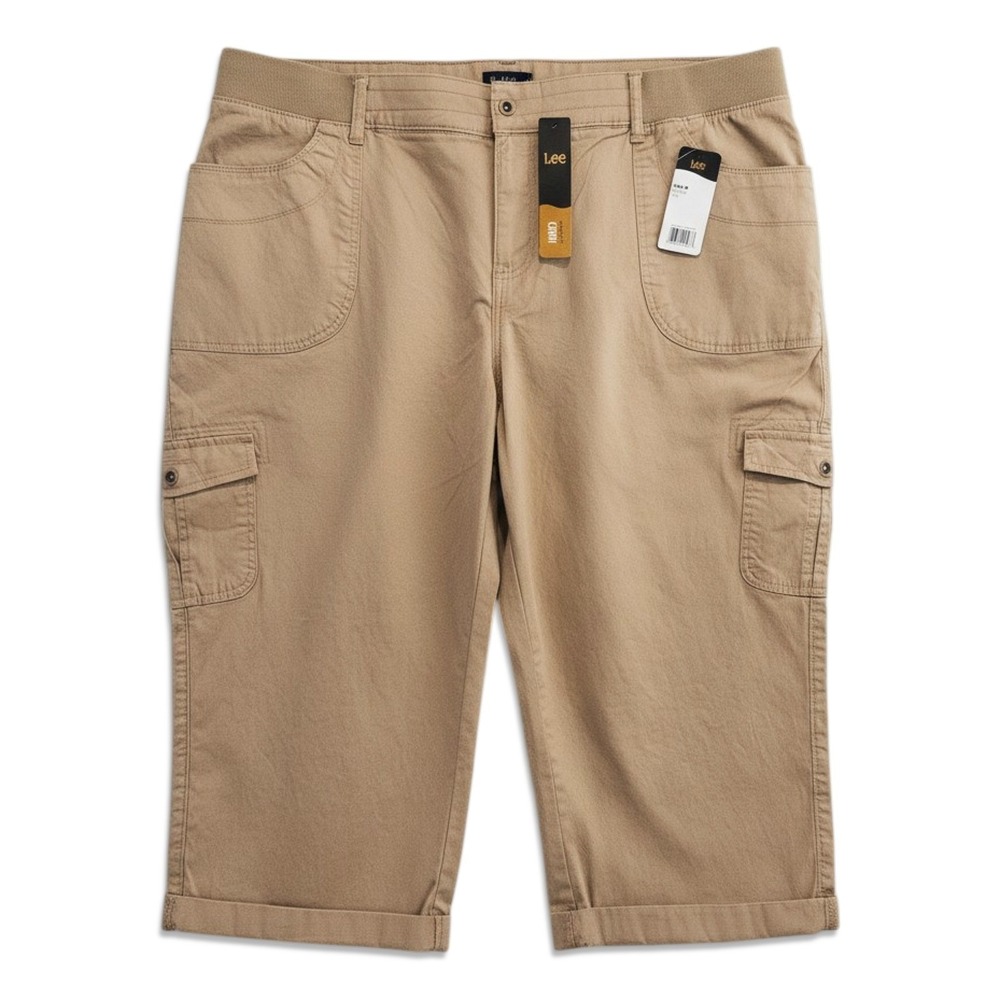 Lee Relaxed Fit Capri Pants Women 24W Plus Size Cargo Gorpcore Utility NWT
